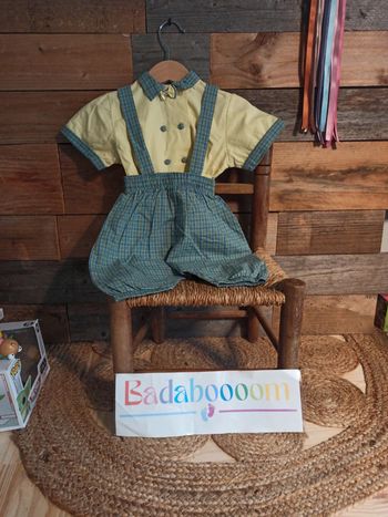Ensemble vintage 1 ans garçon tbe