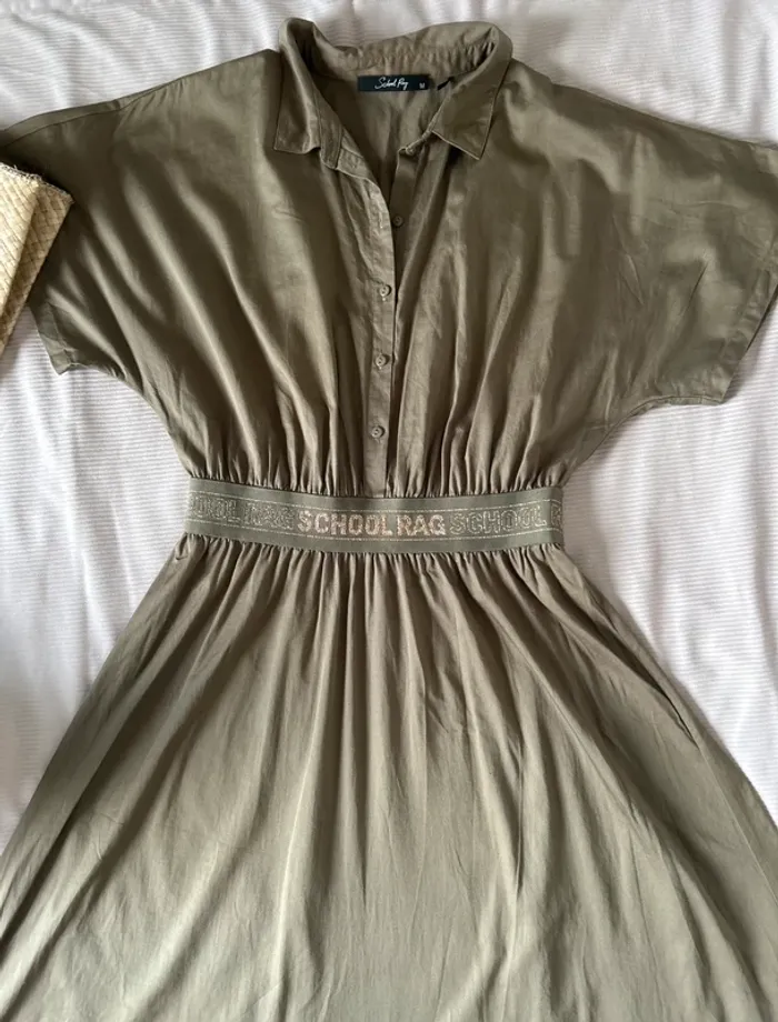Robe vert kaki doré tailleM school rag - photo numéro 2
