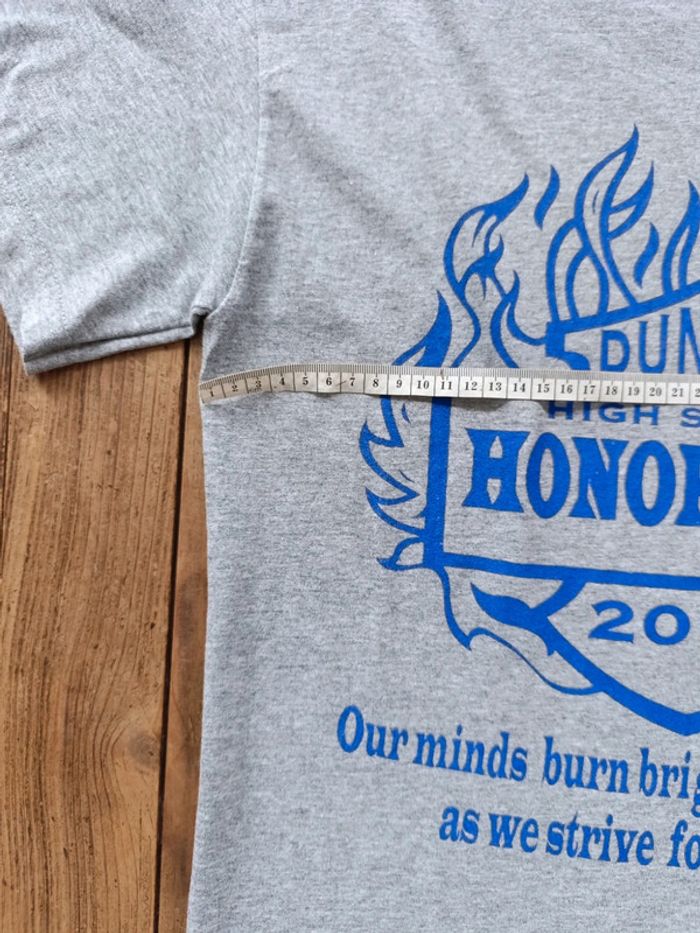 T-shirt vintage university hight school honor roll 2012 gris S - photo numéro 4