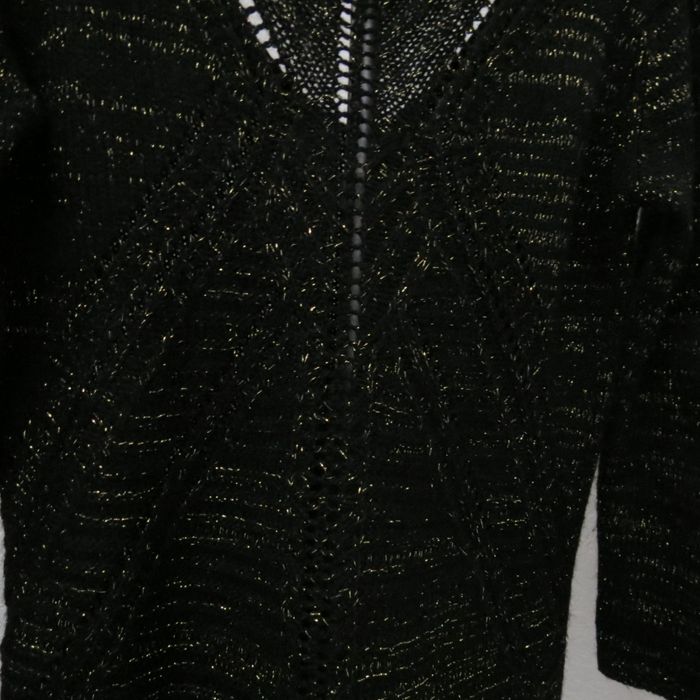 ✨ Pull ajouré noir & doré – Made in Italy – mélange mohair & laine ✨ - photo numéro 8