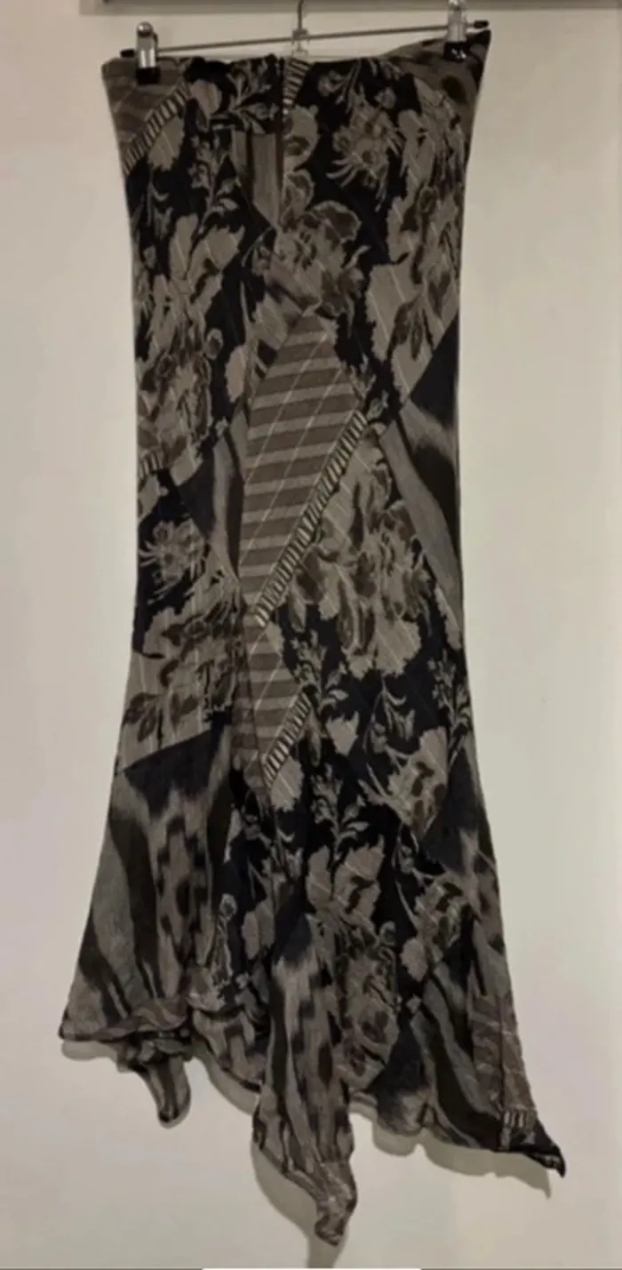 Robe bustier longue à motifs – Taille 40 - photo numéro 4