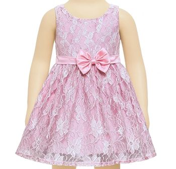 Robe à dentelle rose
