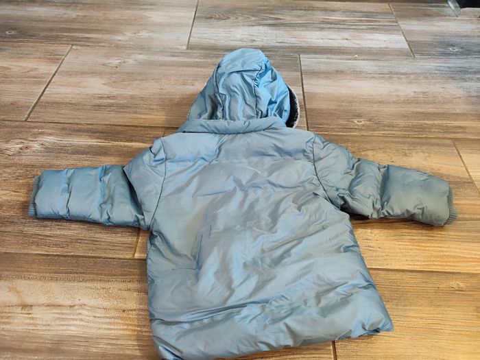 Doudoune avec capuche bleu gris Obaibi Taille 18 mois - photo numéro 8