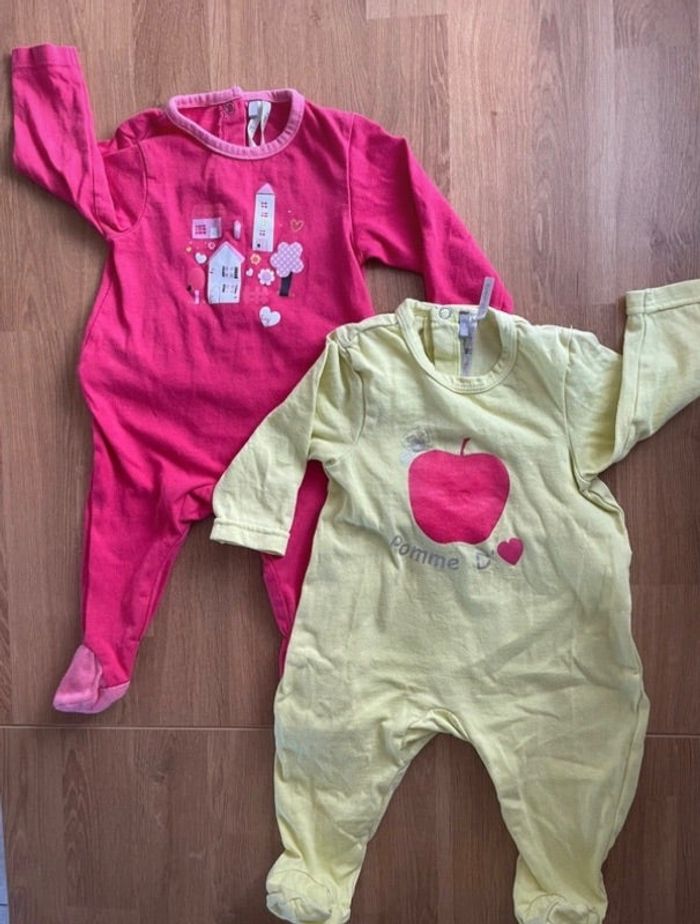 Lot de 2 Pyjama Grenouillère Légers 3 Mois Orchestra
