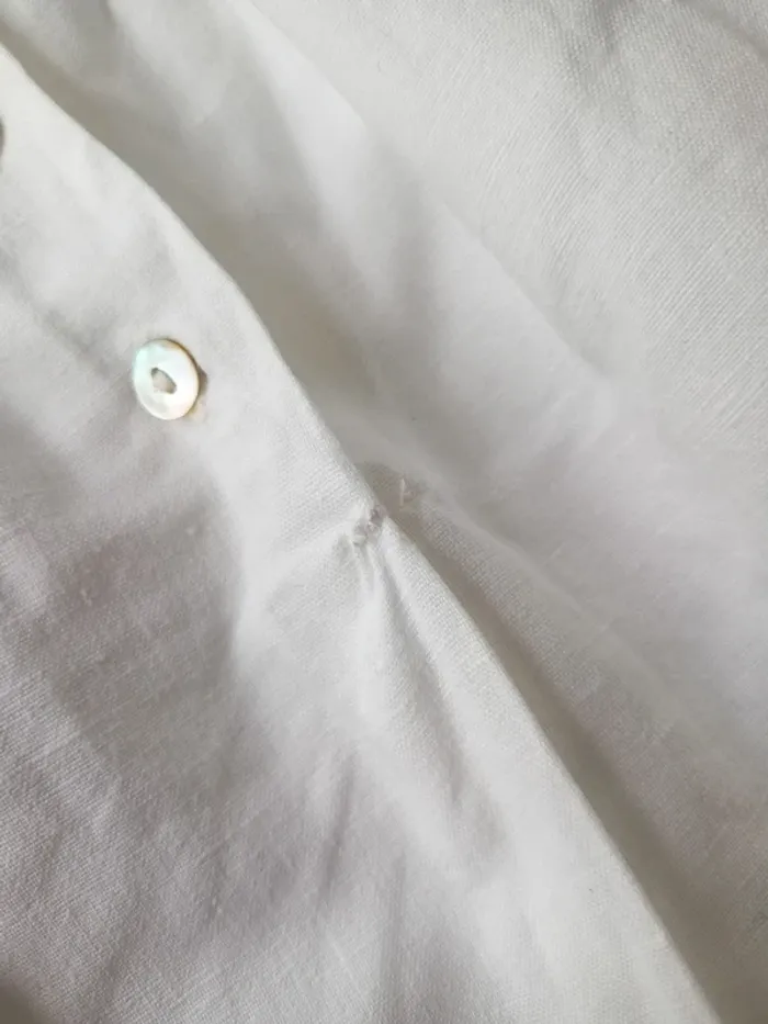 Robe lin coton blanc Colin & Colline 9/12 mois - photo numéro 3