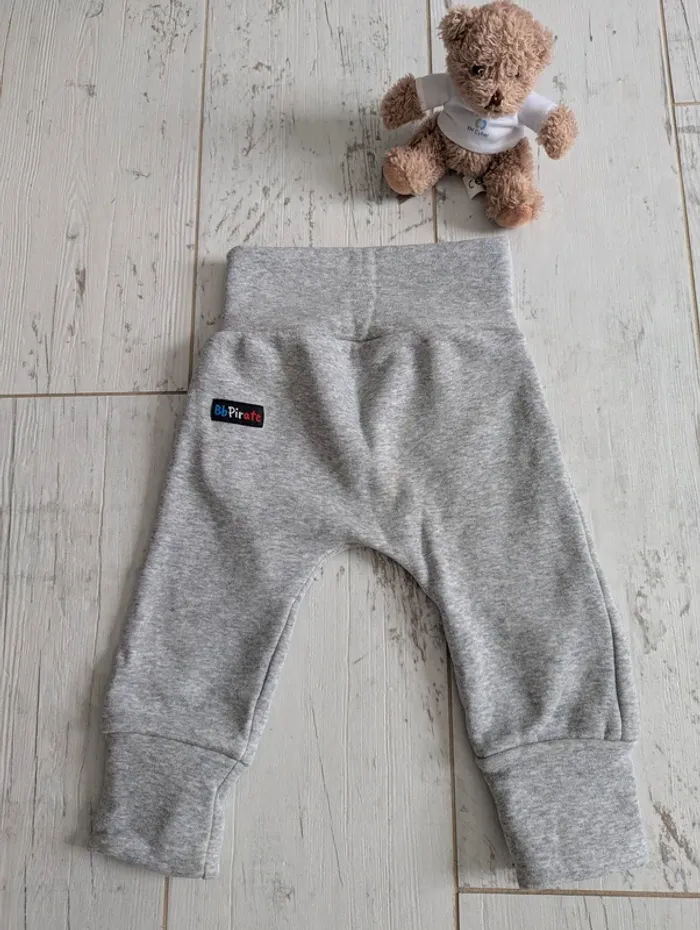 👖 Pantalon évolutif Bbpirate 3-18 mois gris chiné doublé polaire - photo numéro 4