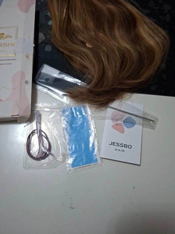 Extension Adhésif 40cm brun moyen et Blond foncé - photo numéro 3