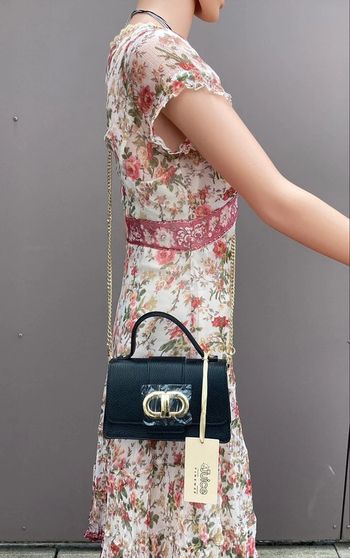 Petit sac à main noir Suie Valentini – Neuf avec étiquette – Cuir véritable