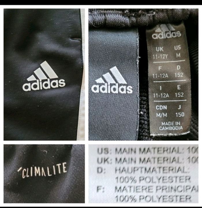 Adidas Sportswear Pantalon Entrainement T11/12ans- Noir&3 bandes sur le coté - Climalite&Coupe Slim - photo numéro 5