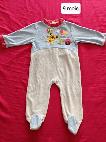 Pyjama velours 9 mois