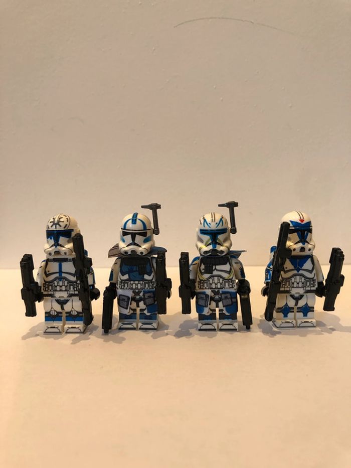 Figurine type lego Commandant Rex et 7 clones de la 501ème légion. Star Wars - photo numéro 3