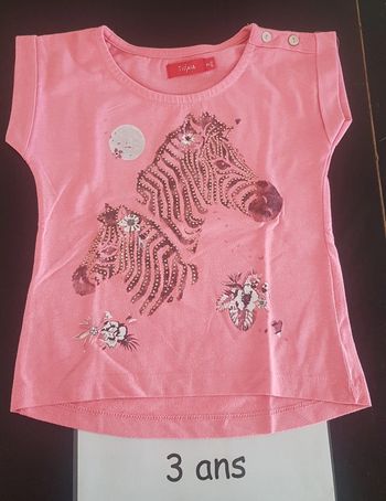 T-shirt mc zèbre 3 ans