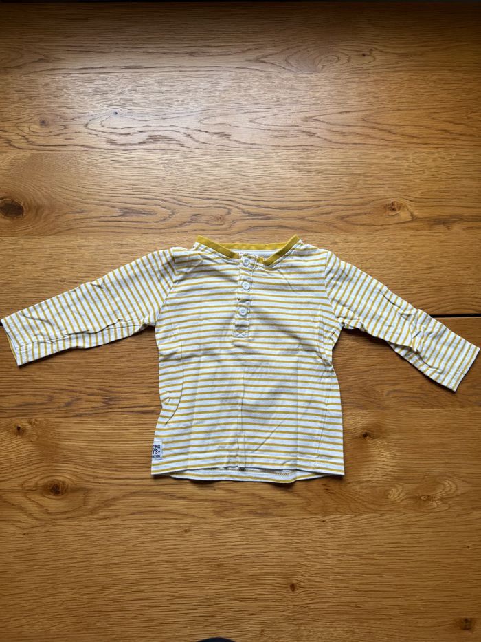 T-shirt Manches Longues Marinière Gémo Bébé 18 Mois – Très Bon État – Réduction sur Lot