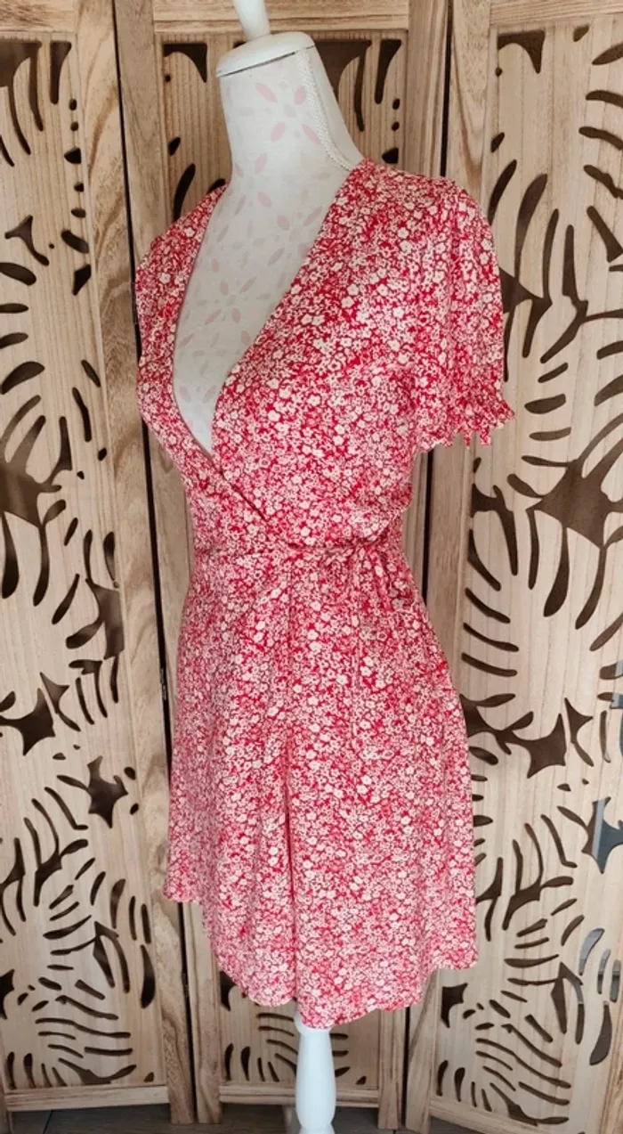 Robe imprimé fleurie portefeuille - photo numéro 4