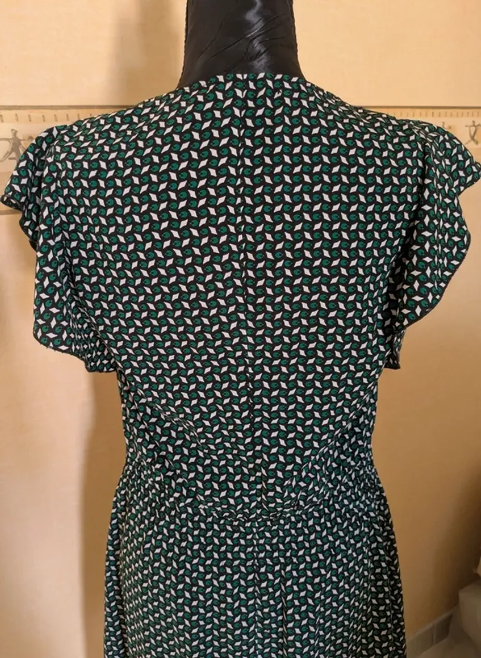 Robe été fluide verte très bon état cache cache S 36 - photo numéro 3
