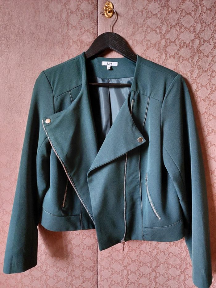 Veste blazer la halle vert 42 - photo numéro 3