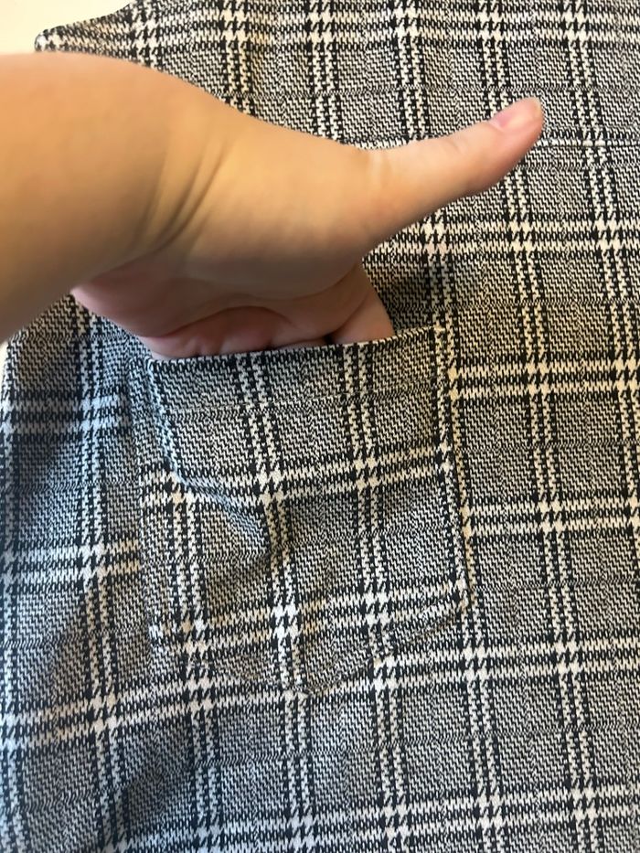 Robe salopette très bon état pour femme taille couleur gris et noir motifs Prince De Galles - photo numéro 7