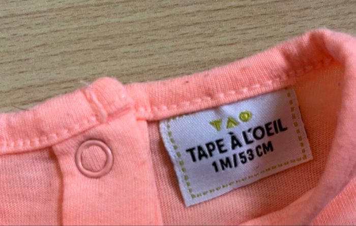 T-shirt corail « Voilà l’été » 1M - photo numéro 2