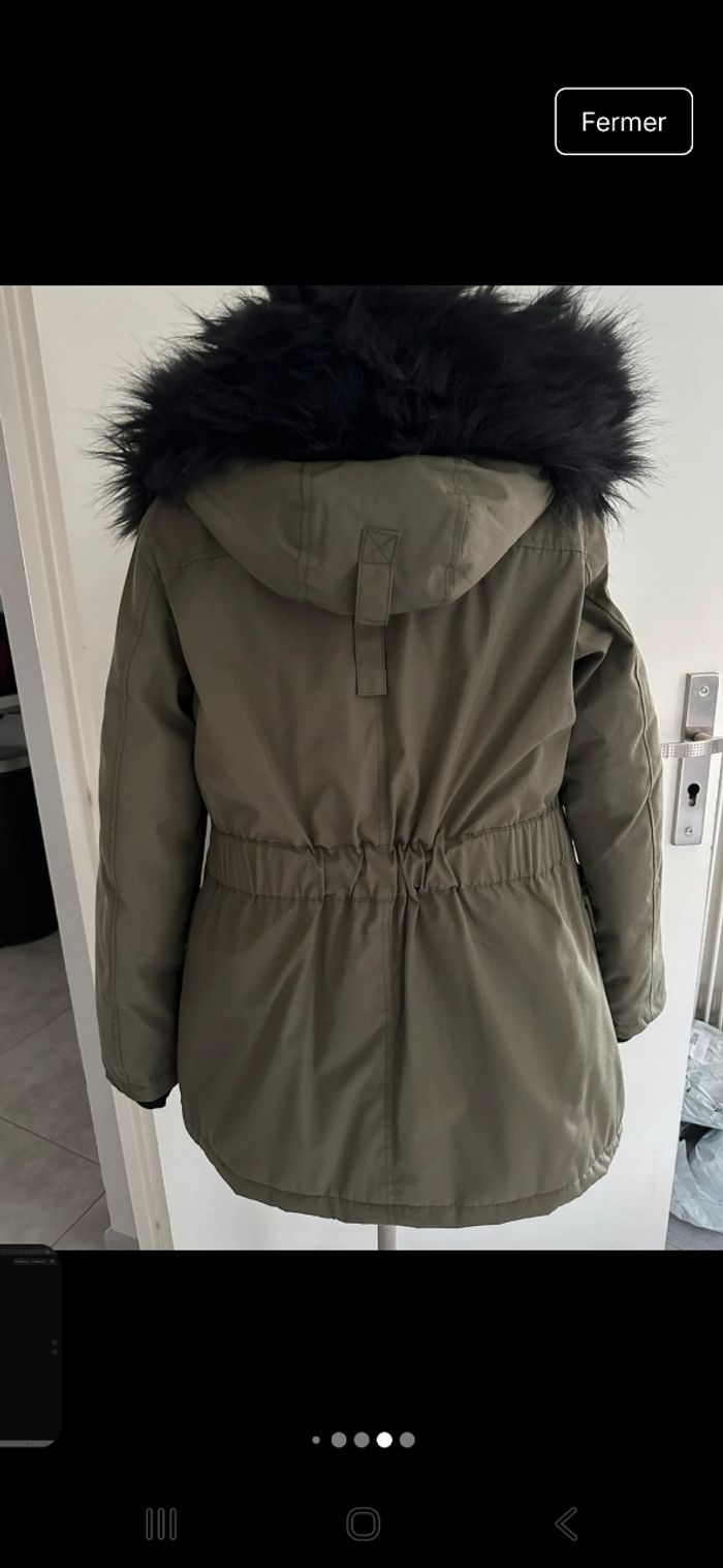Parka doudoune manteaux kaki - photo numéro 5
