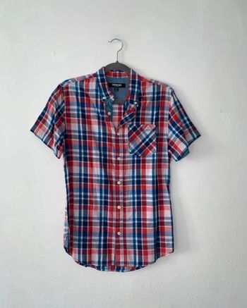 Chemise rouge et bleu homme taille 36