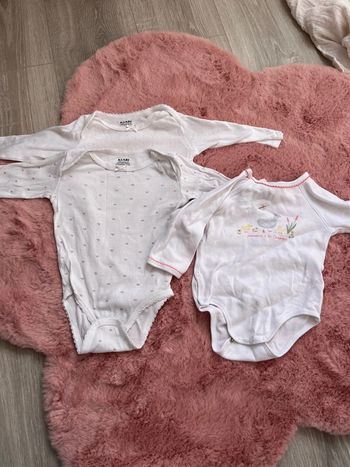 3 bodies bébé fille 6 mois