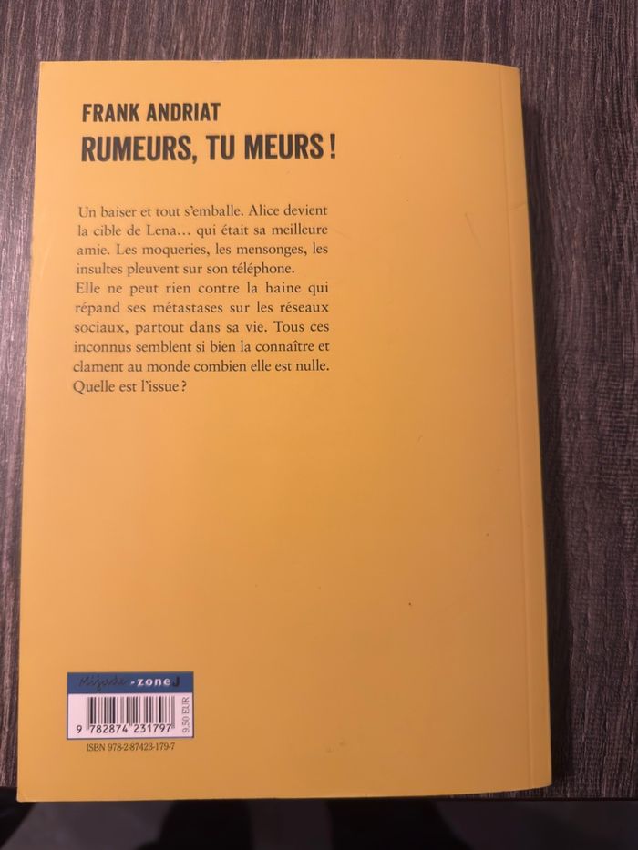 Livre rumeurs, tu meurs Andriat Frank - photo numéro 2