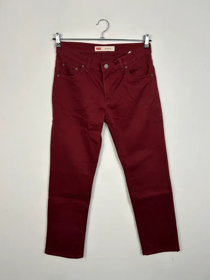 Jean Levi's Homme Bordeaux W33 L28 | 511 Slim | Très Bon État | BP196 - photo numéro 2