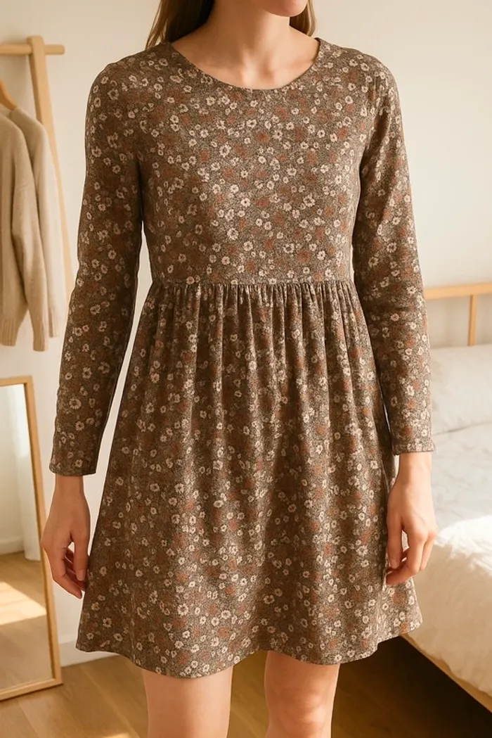 🌸 Robe IKKS à fleurs manches longues – look bohème et doux