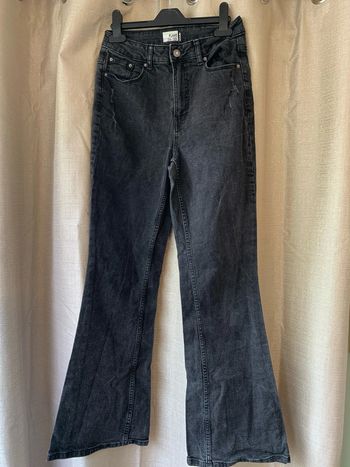 Pantalon jeans noir taille haute 36 kiabi