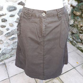 Jupe en coton marron