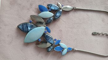 Collier femme fantaisie bleu