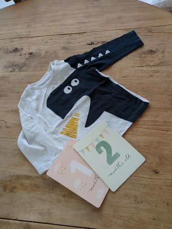 Tee-shirt manches longues 12mois dinosaure