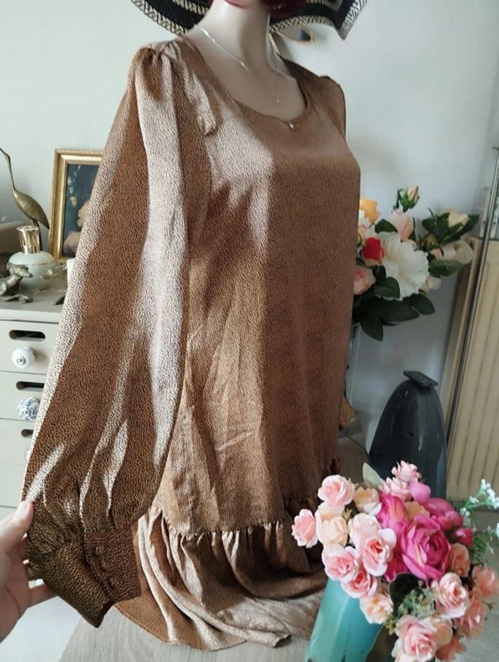 💫Robe Volantée Satin Imprimé Pois Molly Bracken T40/L💫 - photo numéro 12