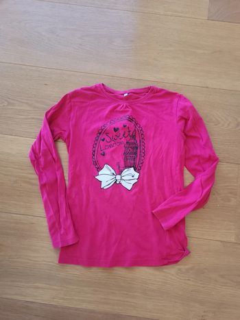 Haut manches longues 10 12 ans rose