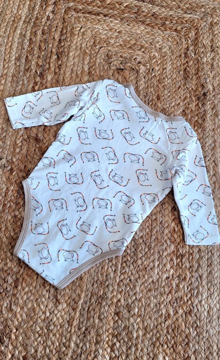 Body blanc et petits singes colorés Kitchoun 6mois - photo numéro 5