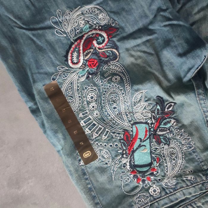 Bermuda large baggy short vintage jeans denim hip hop streetwear Ecko y2k 2000 taille 32us fr42 - photo numéro 7