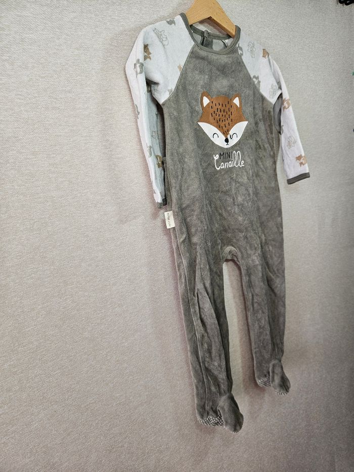 Pyjama velours renard petit beguin  24 mois - photo numéro 4