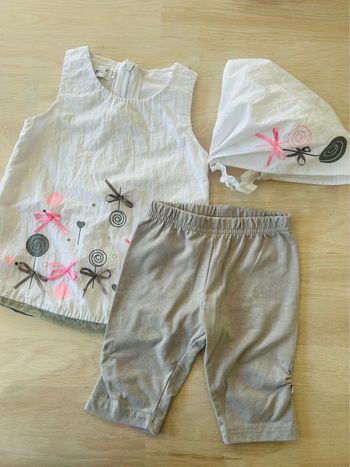 Ensemble Chicaprie fille 6 mois