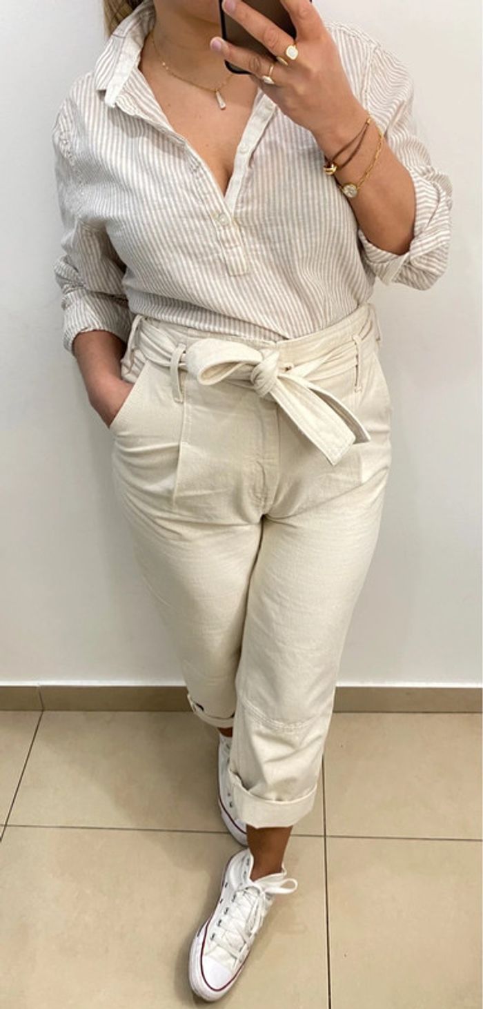 Superbe Blouse A Rayures Taille S - photo numéro 5