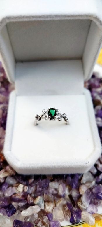 Majesté Émeraude💚Bague Élégante en Argent Massif
