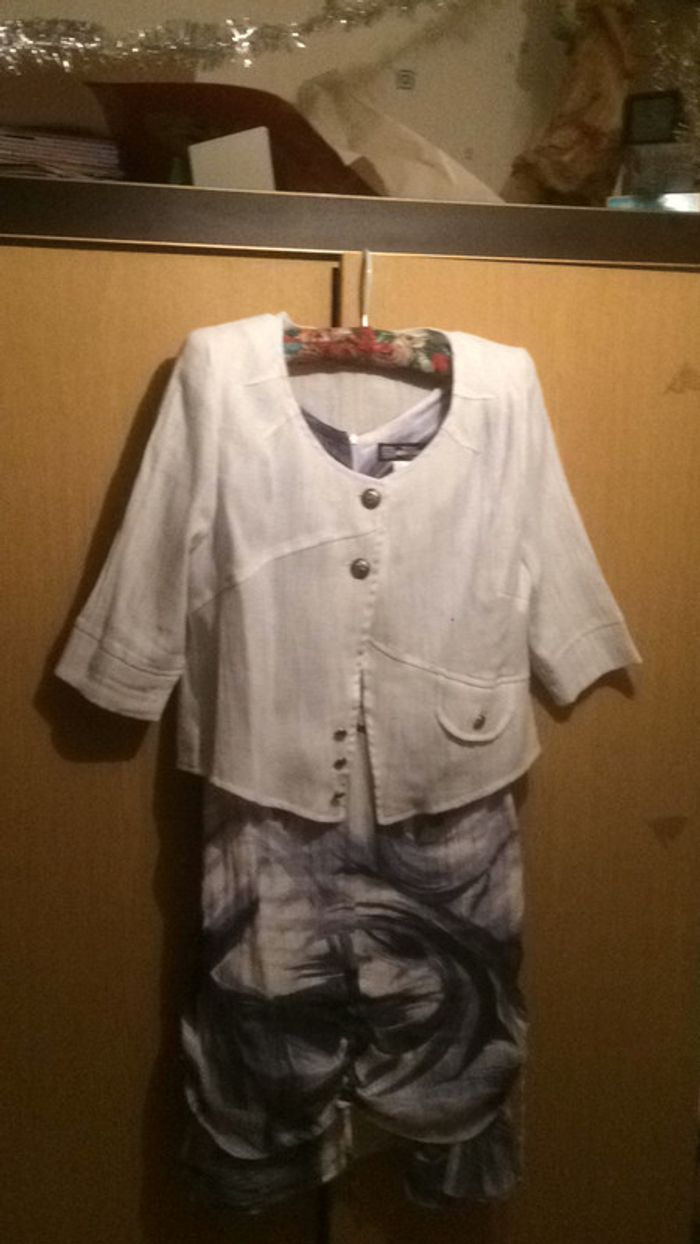 Robe été sans manches taille 42 avec sa veste courte - photo numéro 4