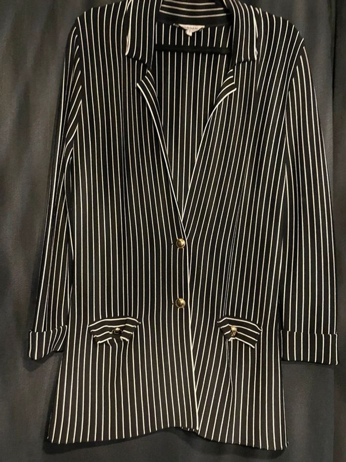 Veste noire rayures blanches Morgan