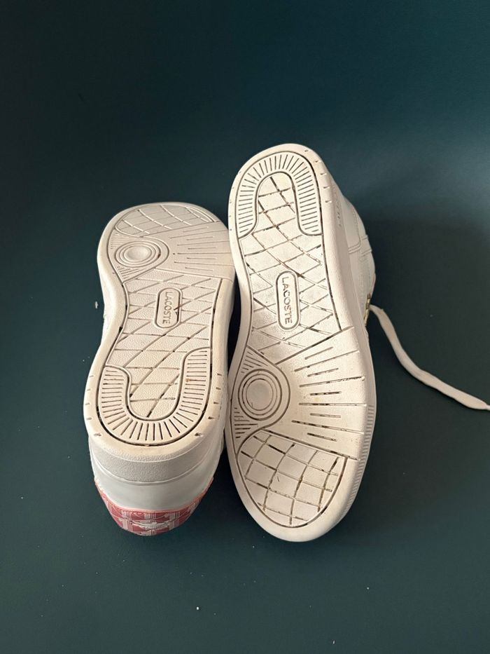 Chaussure Lacoste rose blanche - photo numéro 4