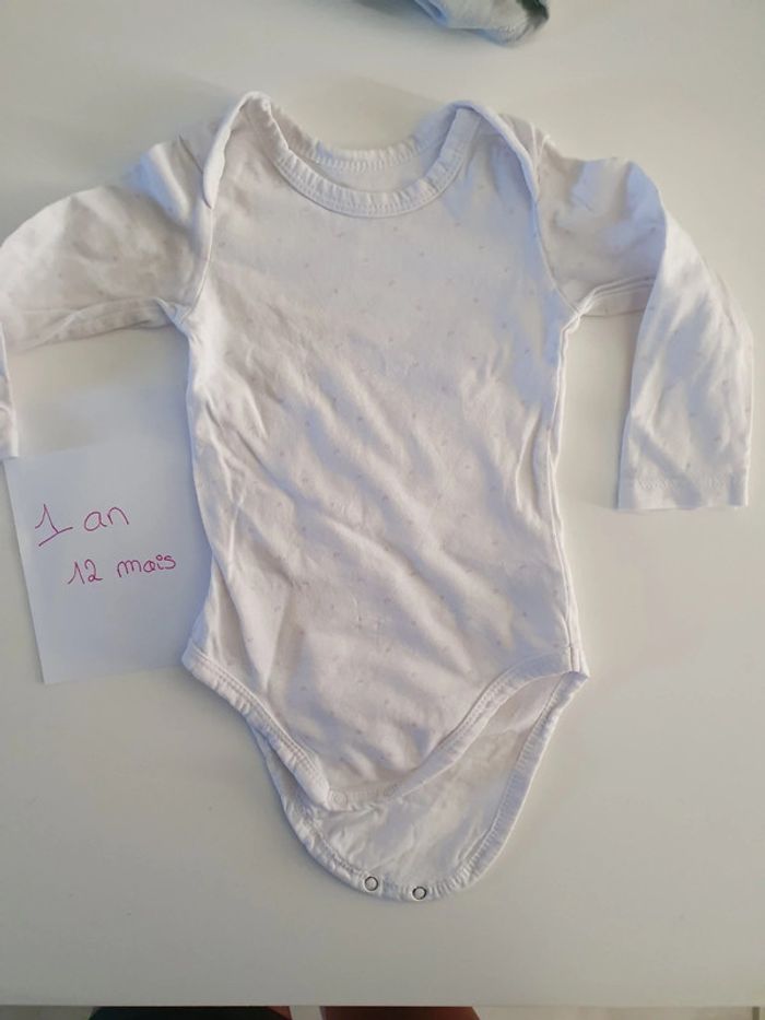 Body manches longues, 1 an / 12 mois