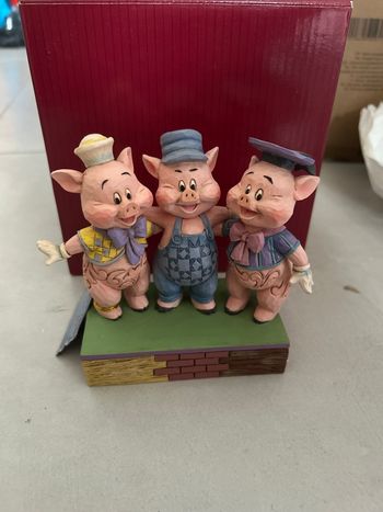 Figurine disney traditions jim shore enesco les 3 petits cochons