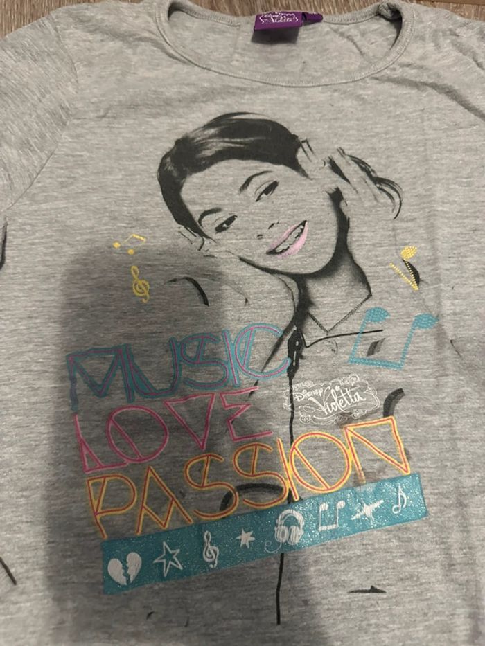 T-shirt 9/10 ans Disney Violetta - photo numéro 2