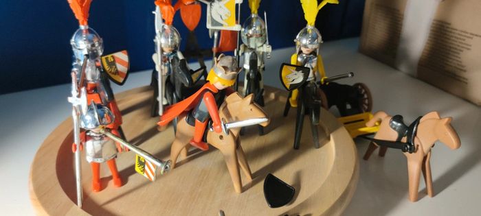 Playmobil vintage klicky lot les Chevaliers+le Roi+ canon - photo numéro 9