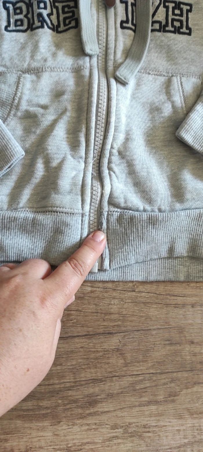 gilet zippé avec capuche - photo numéro 4