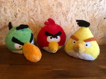 Lot de 3 Peluches Angry Birds