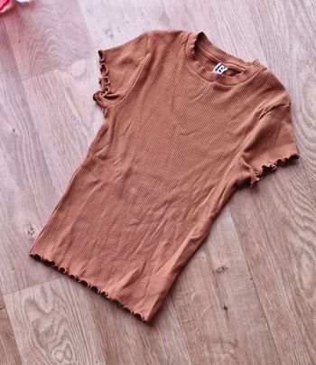 T shirt manches courtes coloris marron tape à l oeil taille xs TBE